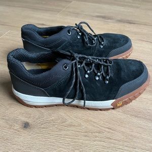 Cat Men’s Steel Toe Black Suede Sneakers Work Shoes Size 10